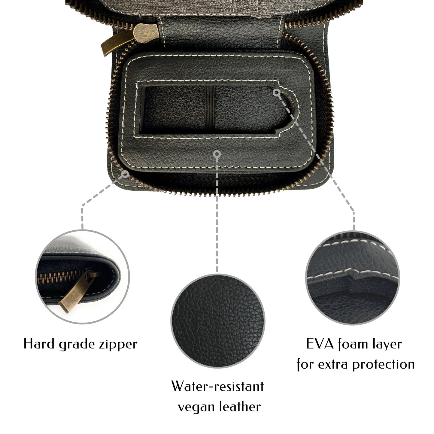 Luxury Crypto Wallet Case Compatible with Ledger Nano X/S/S plus – Protective Vegan Leather Hard Case Wallet for Crypto and Nfts